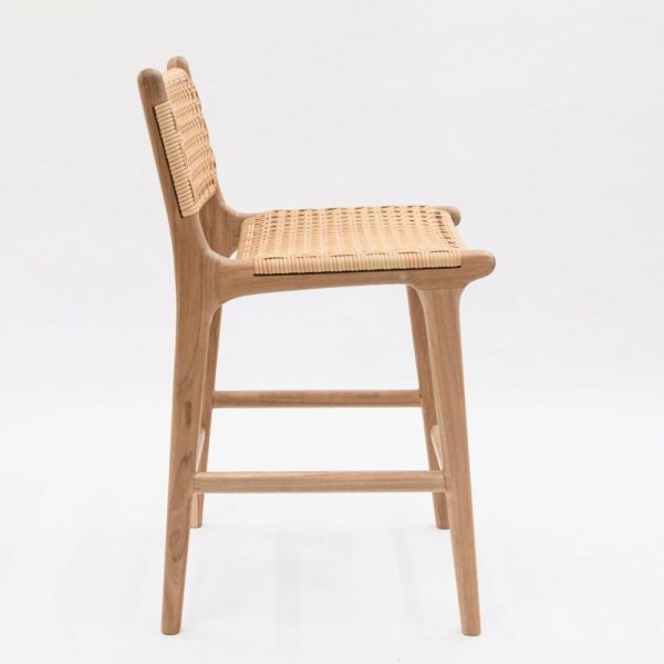 Belize Teak + Rattan Stool – With Back Furniture