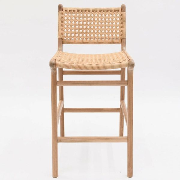 Belize Teak + Rattan Stool – With Back Furniture