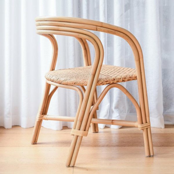 Curved Back Rattan Dining Chair Dining Tables & Chairs