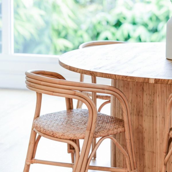 Curved Back Rattan Dining Chair Dining Tables & Chairs