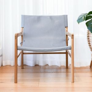 Leather Sling Chair – Grey Furniture