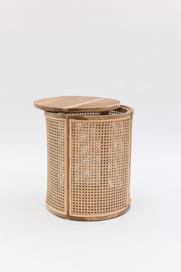 Loka Teak + Rattan Side Table Coffee & Side Tables