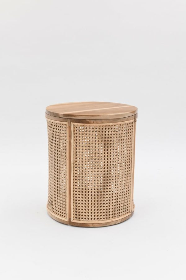 Loka Teak + Rattan Side Table Coffee & Side Tables