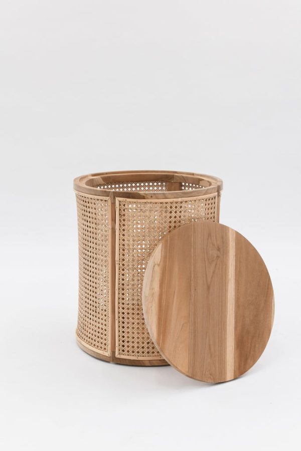 Loka Teak + Rattan Side Table Coffee & Side Tables