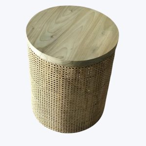 Loka Timber & Rattan Side Table Furniture