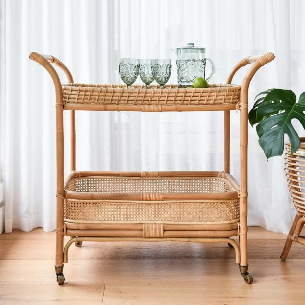 Lulu Rattan Bar Cart Furniture