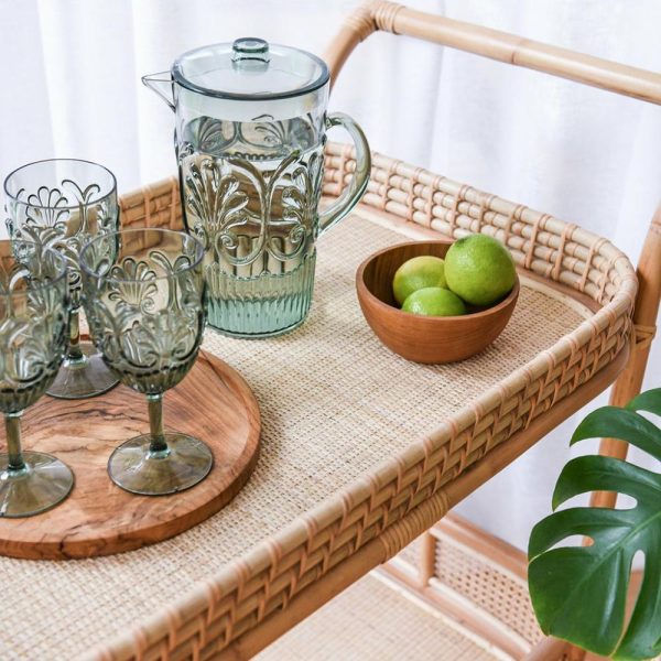 Lulu Rattan Bar Cart Furniture