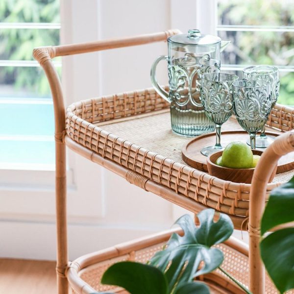 Lulu Rattan Bar Cart Furniture