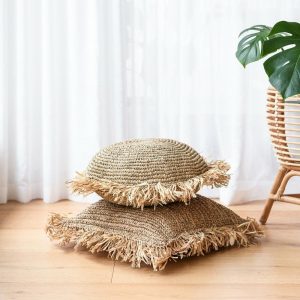 Raffia Round Cushion Cover Homewares