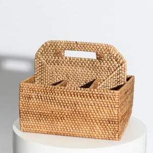 Rattan Cutlery Holder Homewares