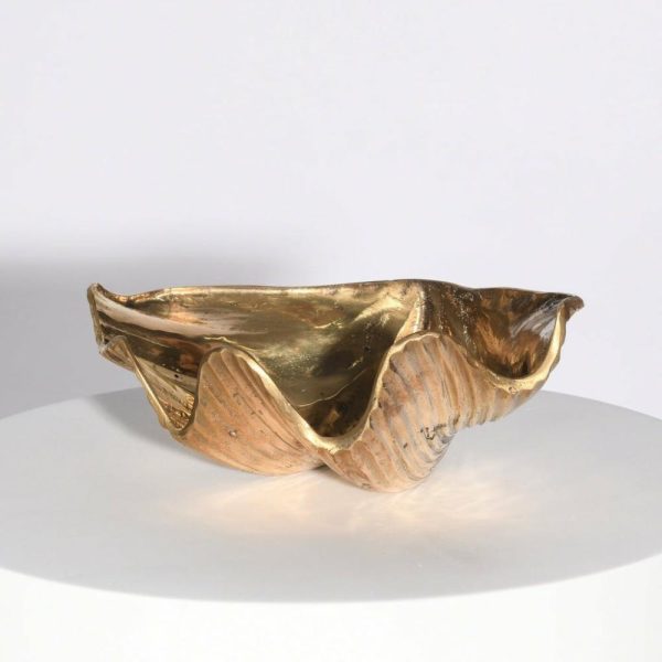 Solid Brass Clam Dish Brass