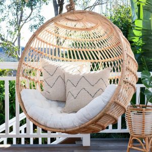 The Baja Single Round Rattan Hanging Chair Furniture