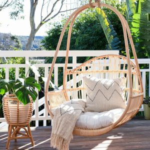 The Cali Single Rattan Hanging Chair Furniture