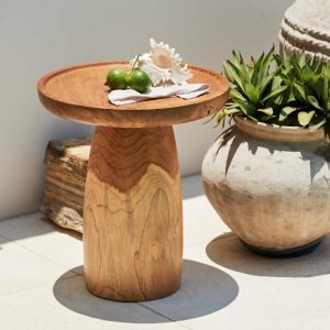 Vomo Solid Teak Side Table Coffee & Side Tables