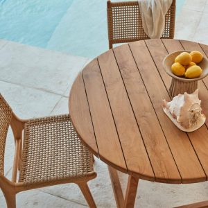 Zanzibar Round Teak Dining Table Dining Tables & Chairs