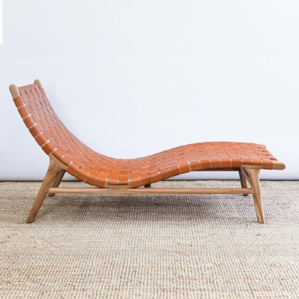 Zigi Woven Leather Lounge Chair Furniture