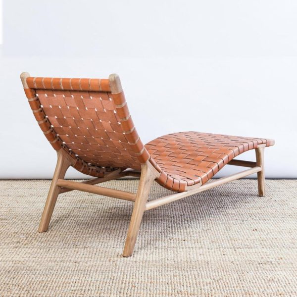 Zigi Woven Leather Lounge Chair Furniture