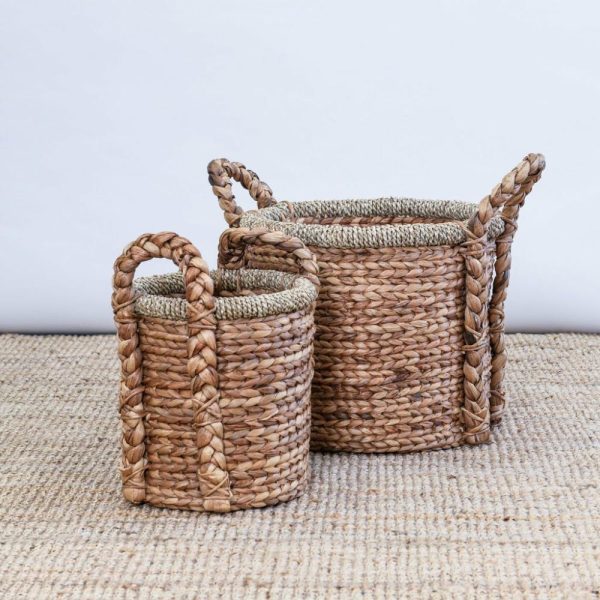 Water Hyacinth Basket With Handles Baskets