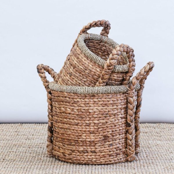 Water Hyacinth Basket With Handles Baskets