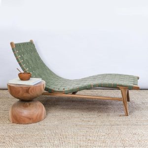 Zigi Woven Leather Lounge Chair